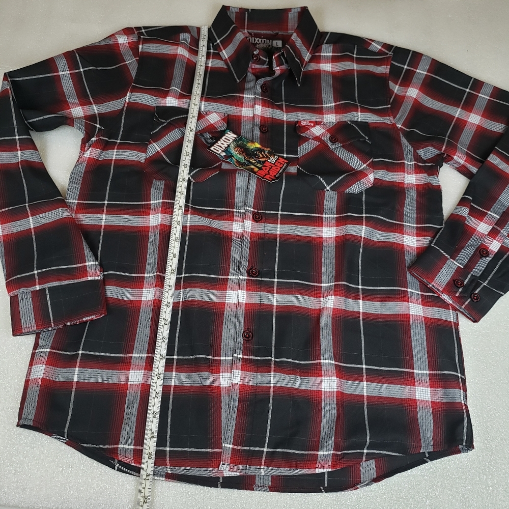NWT Dixxon Men's Large "Iron Maiden 50th Anniversary" Flannel Shirt - Picture 8 of 12